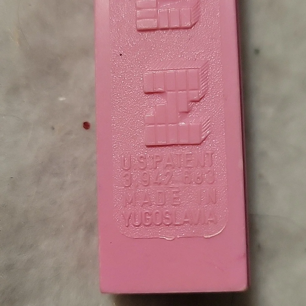 1 Vtg 1960's PEZ Easter White Lamb Chop Pink No Foot Candy Dispenser